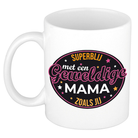Superblij met een Mama en Papa mok - Cadeau beker set voor Papa en Mama