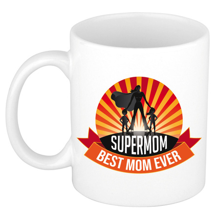 Supermom en Superdad mok - Cadeau beker set voor Papa en Mama