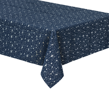 Tablecloth blue starry sky of polyester/cotton 140 x 240 cm