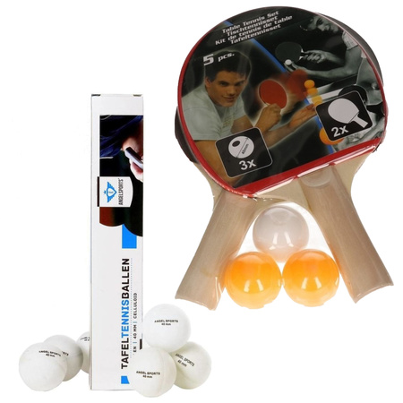 Table tennis set bats and 9x balls