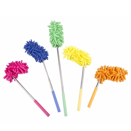 Telescopic feather duster green