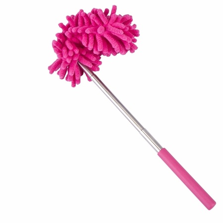 Telescopic feather duster pink