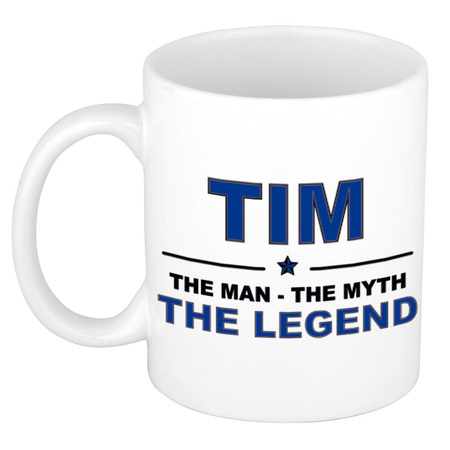 Tim The man, The myth the legend cadeau koffie mok / thee beker 300 ml