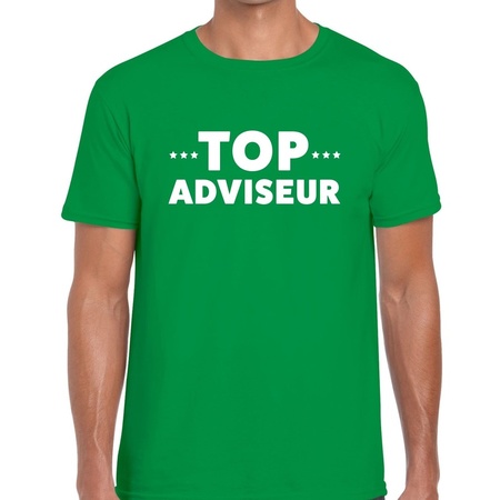Top adviseur beurs/evenementen t-shirt groen heren