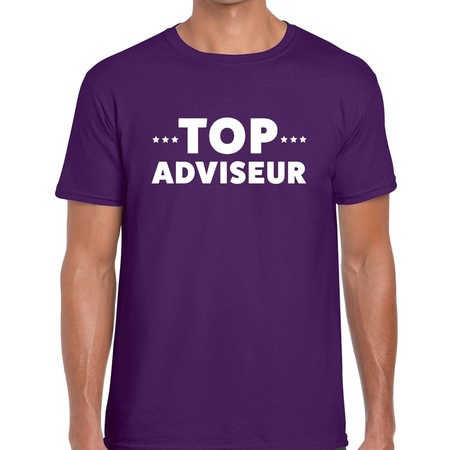 Top adviseur beurs/evenementen t-shirt paars heren