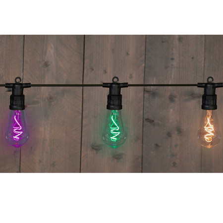 Outdoor party lights strings multi color bulbs 10 meter