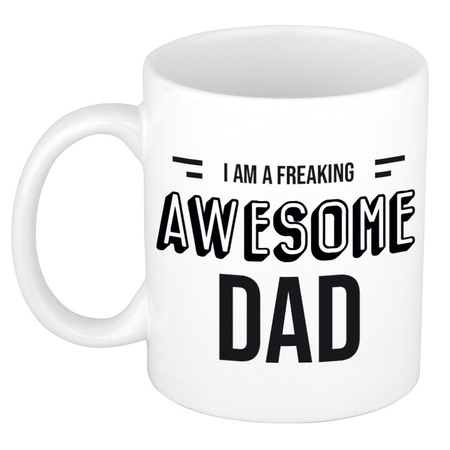 Dad and Mom freaking awesome mug - Gift cup set for Dad and Mom
