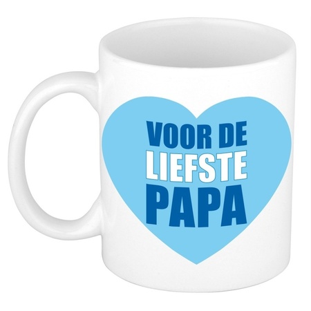 De liefste mama en papa mug with heart - Gift cup set for Dad and Mom