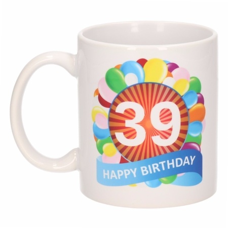 Birthday balloon mug 39 year