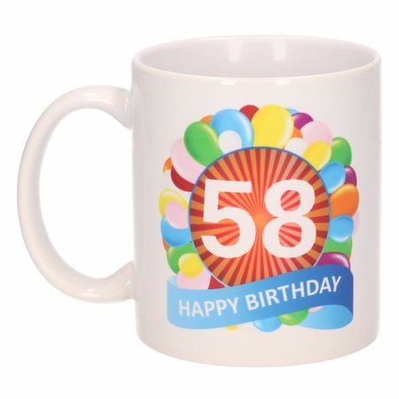 Birthday balloon mug 58 year