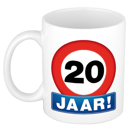 Birthday road sign mug 20 year
