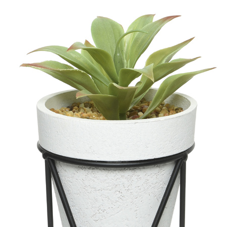 Succulents artificial plant in pot on standard 18 cm