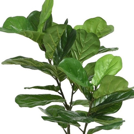Vijgenboom/Ficus carica kunstplant in zwarte pot - H97 cm