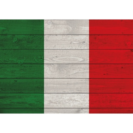 Vintage Italiaanse vlag poster 84 x 59 cm