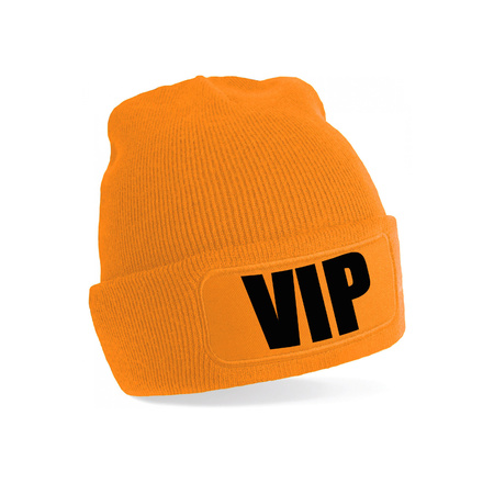 VIP muts/beanie onesize  unisex - oranje