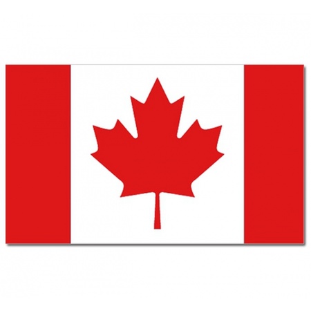 Landen vlaggen versiering set - Canada - Vlag 90 x 150 cm en vlaggenlijn 3 meter