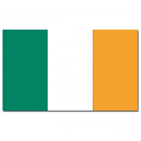 Country flag Ireland - 90 x 150 cm - with compact telescoop stick - waveflags for supporters