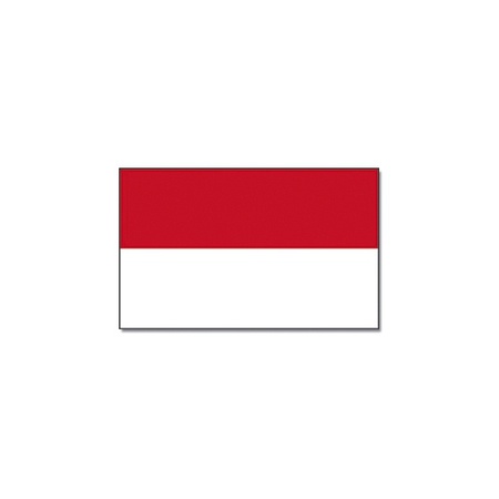 Country flag Indonesia - 90 x 150 cm - with compact telescoop stick - waveflags for supporters