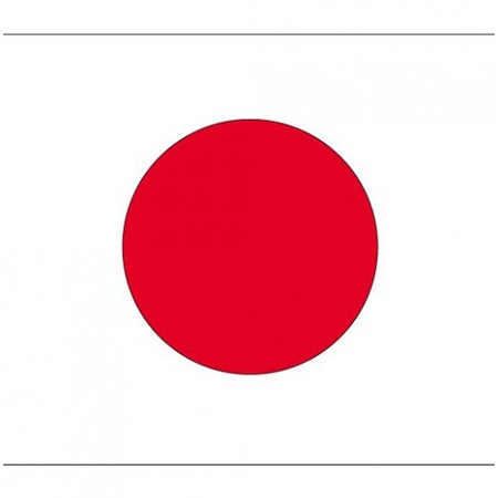 Vlag Japan stickers 7.5 x 10 cm