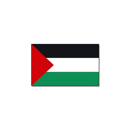 Landen vlag Palestina - 90 x 150 cm - met compacte draagbare telescoop vlaggenstok - supporters