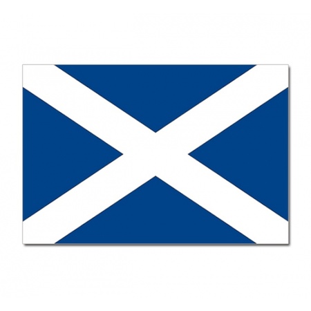 Landen vlag Schotland - 90 x 150 cm - met compacte draagbare telescoop vlaggenstok - supporters