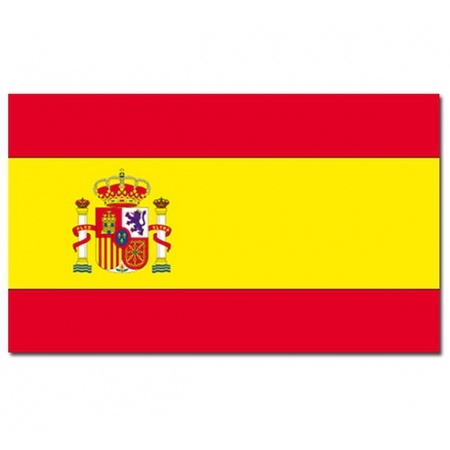 Landen vlaggen versiering set - Spanje - Vlag 90 x 150 cm en vlaggenlijn 5 meter
