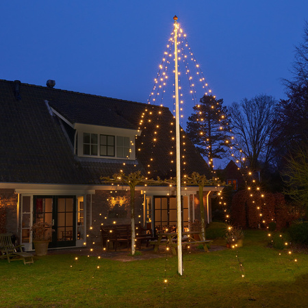 Flagpole Christmas lights for outdoor 360 lights
