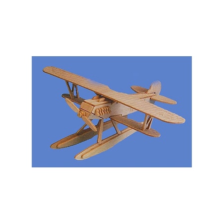 Set of 2x wooden building packages airplanes