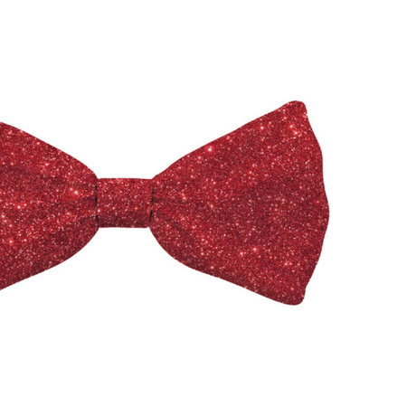 Red christmas bow ties for middle dogs 12,5 x 6 cm