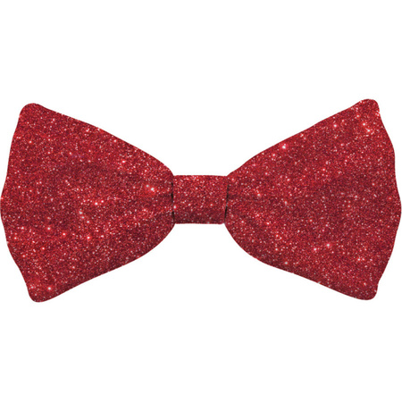 Red christmas bow ties for middle dogs 12,5 x 6 cm