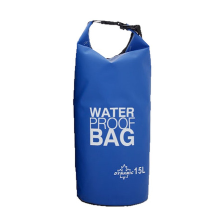 Waterproof duffel bag/dry bag blue 15 liter