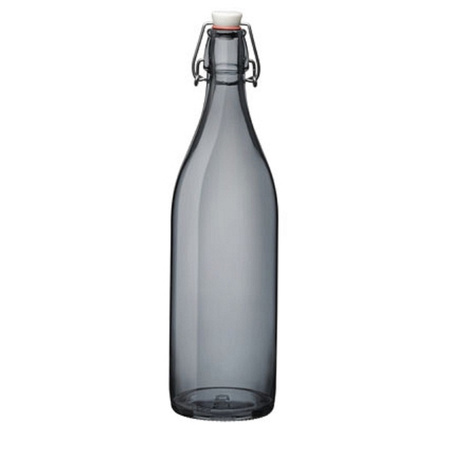 Giara decoration weck bottles with clamp closure 1 liter blue and grey