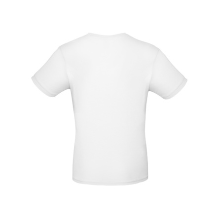 Wit basic t-shirt met ronde hals voor heren van katoen