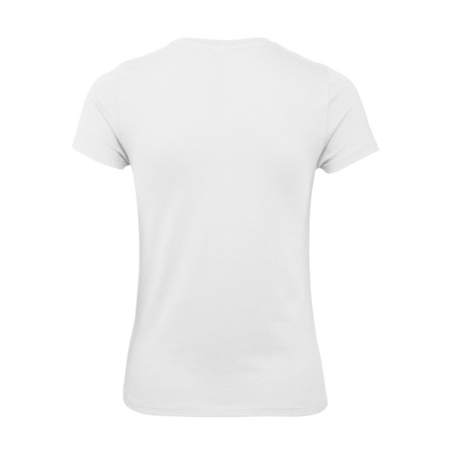 Wit basic t-shirts met ronde hals voor dames van katoen