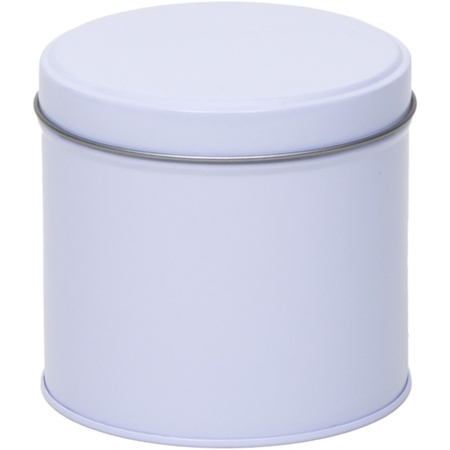 Gift white round storage tin 25 years 10 cm