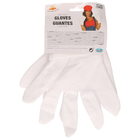 White oversized gloves for adults