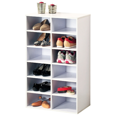 Kesper Shoe cabinet - white - wood - 29 x 51 x 87 cm