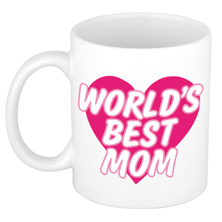 Worlds Best Mom en World Best Dad mok - Cadeau beker set voor Papa en Mama