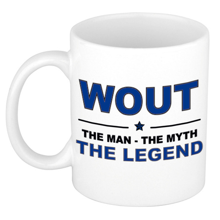 Wout The man, The myth the legend cadeau koffie mok / thee beker 300 ml