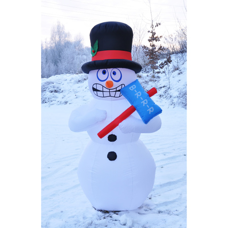 Zelf opblaasbare sneeuwpop 180 cm kerstdecoraties