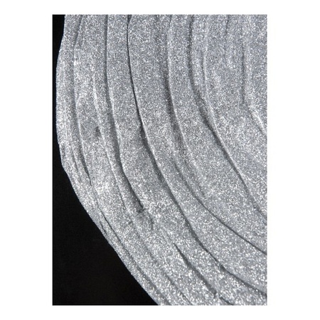 Lampionstokje 50 cm - met lampion - zilveren glitters - D25 cm