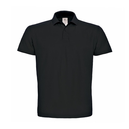 Zwart grote maten poloshirt / polo t-shirt basic van katoen voor heren