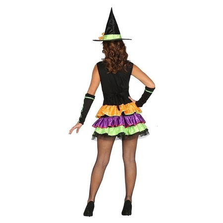 Black witch dress with hat for women