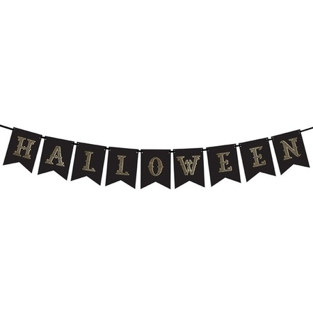 Black Halloween DIY banner flagline/bunting 20 x 175 cm