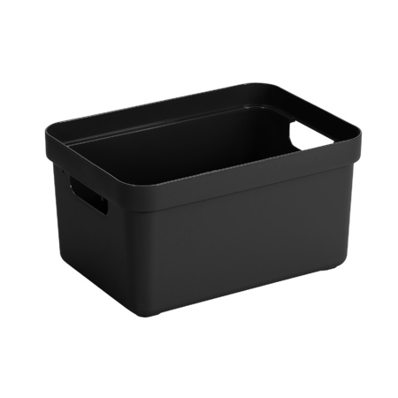 Black home box storage boxes 13 liters plastic
