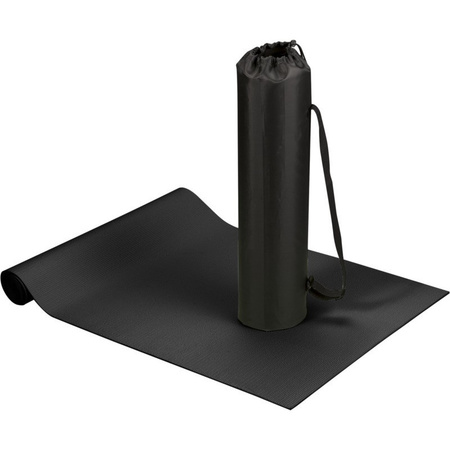 Black yoga/fitness mat 60 x 170 cm
